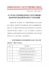 关于对2024年度深圳市消毒清洁与有害生物防制行业协会优秀评选活动获奖企业