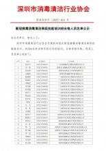 新冠病毒消毒清洁高级技能培训班合格人员名单公示