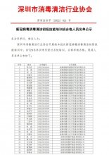 新冠病毒消毒清洁初级技能培训班合格人员名单公示